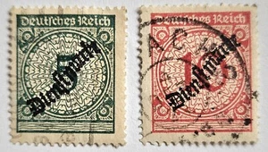 Germany 1923 Inflation Stamps, 2 Single Used, Sc# 48-9 Nice Oldies-German Empire - Picture 1 of 3