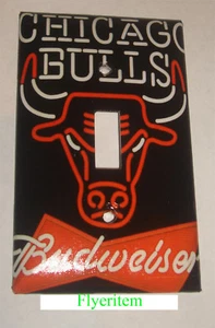 Chicago Bulls Budweiser Bier Logo Schalter Steckdose Wand Abdeckplatte Wohndeko - Bild 1 von 41