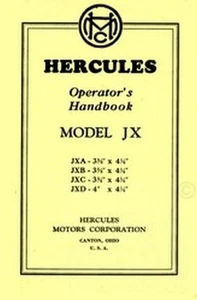 Manuale Operatori HERCULES JX Motore JXA JXB JXC JXD - Foto 1 di 1