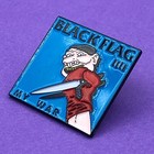 Black Flag Pin Badge My War Metal Pin