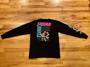 T-shirt Space Jam Looney Tunes Tune Squad manica lunga nera adulti grandi insetti - Foto 1 di 12