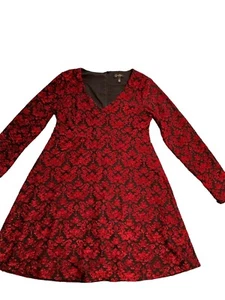 Jessica Simpson rot/schwarzes Spitzenkleid Large - Bild 1 von 6