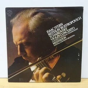 76725 TCHAIKOVSKY Violin Concerto NSO ROSTROPOVICH STERN CBS STEREO LP NM - Picture 1 of 6