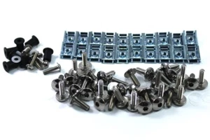 Aprilia RS50 1996-1998 Stainless Steel Fairing Bolts Clips & Screen Wellnut Kit - Picture 1 of 8
