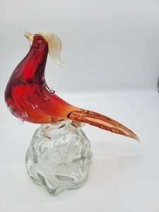 Vintage Hand Blown Murano Venetian glass Figural Bird Decanter Bottle Italy - Picture 1 of 7