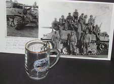 Bastogne Historical Center Collector's Mug GLASS GOLD RIM 4" X 2.5"