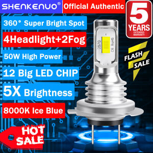 Combo LED Headlight Fog Light Bulbs Kit 8000K For BMW 328i 325xi 330xi 2002-2006