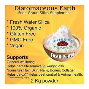 Diatomaceous Earth ORGANIC 2 kg - PURE - Picture 1 of 5