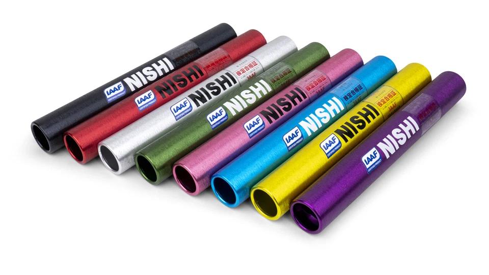 Relay Batons by Nishi with water-proof Container - IAAF - 8 pieces - Athletics - Image 1 of 1