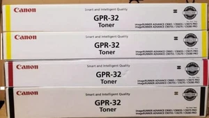 Lot de 4 cartouches de toner Canon GPR-32 KMY neuves d'origine scellées en usine - NO CYN - Photo 1/1
