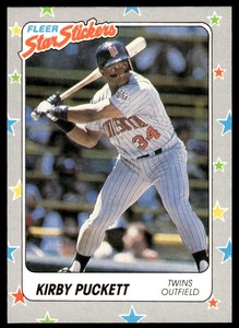 1988 Fleer Star Stickers Kirby Puckett Minnesota Twins #45