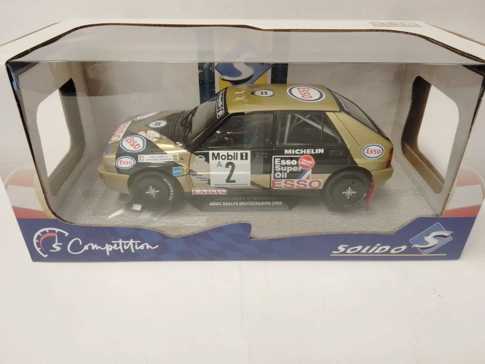 Solido Lancia Delta HF Integrale ESSO #2 Loubet ADAC Rally 1989 1/18 S1807805 - Immagine 1 di 3