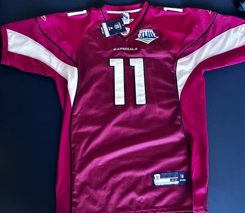 Reebok NFL Larry Fitzgerald Arizona Cardinals Super-bowl XLIII Jersey 52 NWT Cover