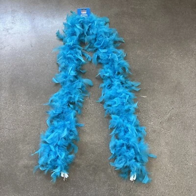 Blue Feather Boa tamanho único novo com etiquetas - Imagem 1 de 4