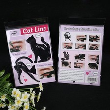 Line Make Up Tools Guide Eyeshadow Stencils Templates 2pcs/Set Cat Eyeliner
