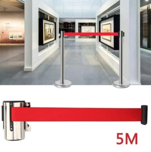 5M Queue Barrier Retractable crowd belt crowd queuing control obstacle rope - Picture 1 of 11