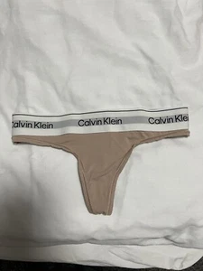 Calvin Klein Beige Modern Cotton Thong Size XS - Picture 1 of 3