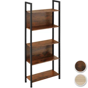 Scaffale scaffalatura alta libreria con 5 ripiani muro legno metallo industrial - Foto 1 di 25