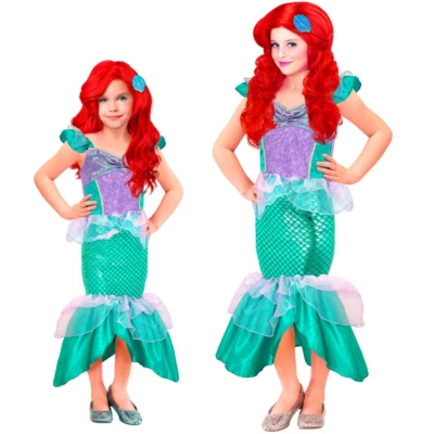 VESTITO CARNEVALE SIRENA TRAVESTIMENTO COSTUME CARNEVALE BAMBINI - 2571 - Immagine 1 di 4