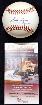 BILLY WAGNER 422 SAVES INSCRIPTION SIGNED AUTOGRAPHED MLB BASEBALL HOF JSA COA - Image 1 of 4