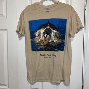 2015 Flagler Beach Turtle Festival By The Sea Turtle Natur T-Shirt Size M - Bild 1 von 4