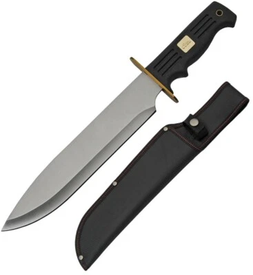 Rite Edge Big Bad Bowie Fixed-Blade Knife 10" Stainless Blade Rubber Handle - Image 1 of 4