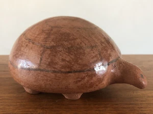 Lena Albert Papago Turtle Tortoise Pottery Tohono O’odham Signed 5.5” Very RARE - Picture 1 of 9
