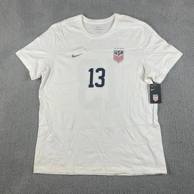 Camiseta Nike Fútbol USWNT Para Hombre X-Large Blanca Alex Morgan #13 Manga Corta Foto 1 de 4