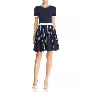 Shoshanna Women’s Small Tinsley Black and Pink Knit Dress - Picture 1 of 9