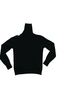 Vintage Ralph Lauren Wool Cashmere Turtleneck Sweater Black Size Medium Preppy - Picture 1 of 4