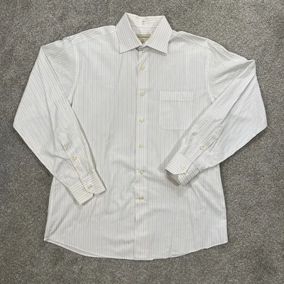 Tommy Bahama Shirt Mens 16 34-35 White Striped Button Up Dress Long Sleeve - Image 1 of 4
