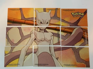 1999 Pokemon The 1st Movie Mewtwo Sticker Puzzle Chase Card Set (9) Blue & Black - Picture 1 of 20