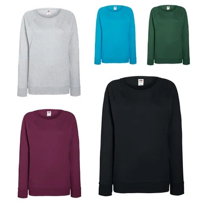 FRUIT OF THE LOOM Sweatshirt leicht Damen Slim Raglanärmel XS-XXL 62-146 NEU