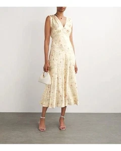 Vestido Midi DOEN Tahlia Encaje Seda Charmeuse Talla XS Orig. $448 NUEVO - Imagen 1 de 7