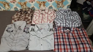 Lote de 6 Camisas a Presión Ely & Wrangler Pearl XL y XXL Botas Atrapasueños - Imagen 1 de 8