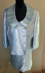 Giacca tuta Nipon Boutique gonna blu morbida taglia 16 - Foto 1 di 19