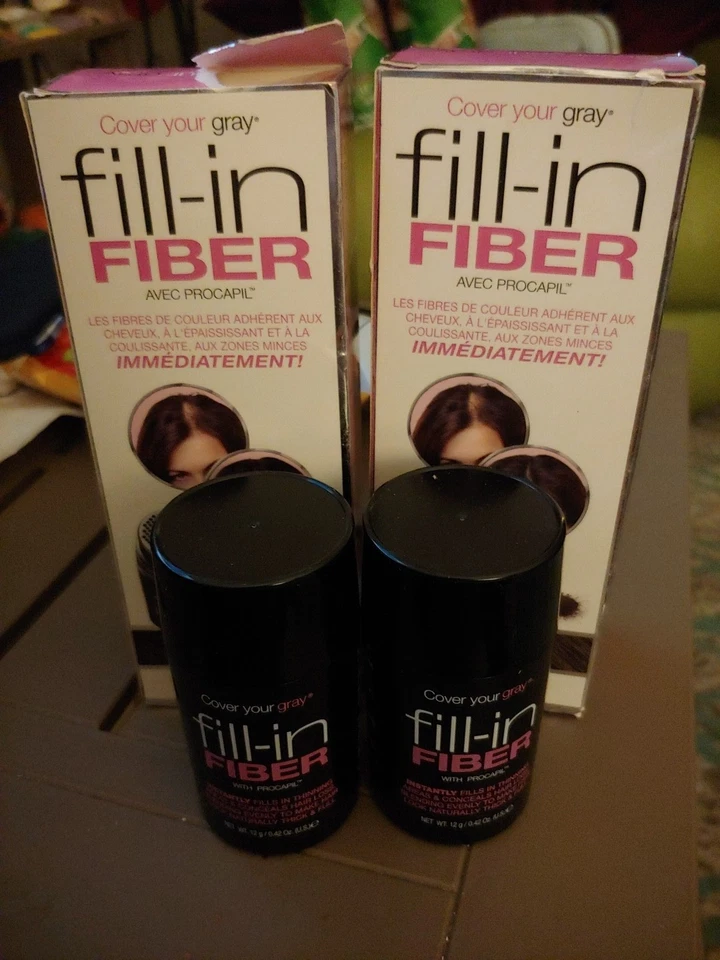 Cover Your Gray Pro Fill-In Fibers with Procapil Black 2 Pk NIB Sealed Container - Image 1 of 1
