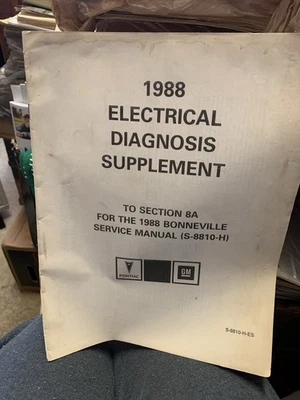 Suplemento de diagnóstico elétrico Pontiac 1988 - Bonneville  - Imagem 1 de 2