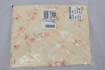 Lands End Pillowcases Queen 2 Piece 320TC Cherry Blossom Yellow Floral Pattern - Image 1 of 4