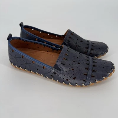 Spring Step Fusaro Leather Comfort Loafer Shoe Navy Blue Size 40 / 9 NEW - Image 1 of 4
