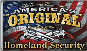 USA FLAGGE THE 2ND AMENDMENT AMERICA'S ORIGINAL HEIMATSCHUTZ 3X5 - Bild 1 von 1