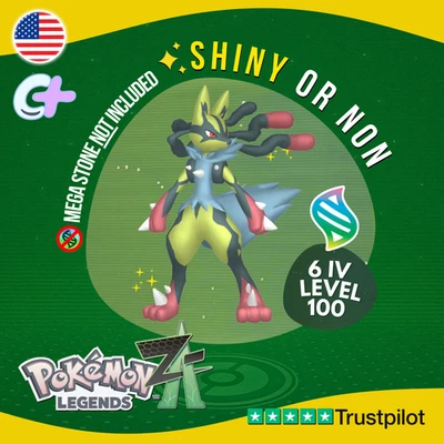 Mega Lucario Shiny or Non ✨ 6 IV Pokémon Legends Z-A Battle Ready ZA Z A - Image 1 of 4