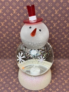 Hallmark 2007 Snowman Christmas Snow Globe 7" LED Colors Swirling glitter snow - Picture 1 of 7