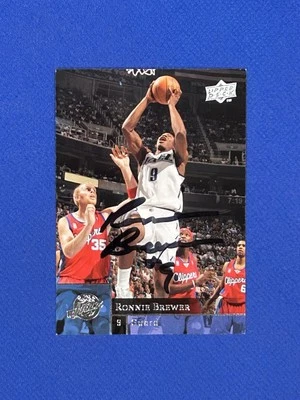 RONNIE BREWER SIGNED AUTOGRAPH 2009 UPPER DECK NBA BASKETBALL #189 jazz auto - Image 1 of 2