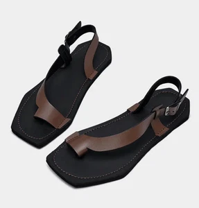 38-47 Plus Size Roman Style Slingbacks Men's Ring Toe Sandals Flats Shoes Buckle - Picture 1 of 11