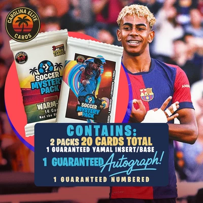 Soccer Cards Mystery Pack - Jumbo LOT! Guaranteed HIts Auto + Numbered + YAMAL - Image 1 of 4