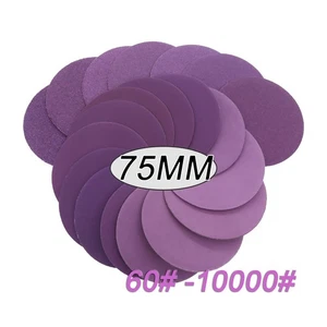 75 mm Nass und Trocken Schleifscheiben 3 Zoll Schleifpapier Klett Pads Körnung 60-10000 - Bild 1 von 35