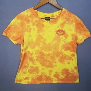 Camiseta Empyre Sloane Tie Dye Gráfica Girasoles Ojo Serpiente M Naranja Amarillo - Imagen 1 de 7