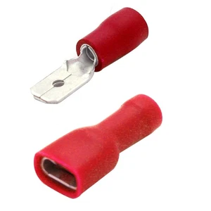 100 Pcs Spade Wire Crimp Terminal Connectors Terminals Kit Male and Female - Bild 1 von 1