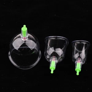 3 Cup Chinese Vacuum Cupping Therapy Cup Acupuncture Massage - Picture 1 of 7